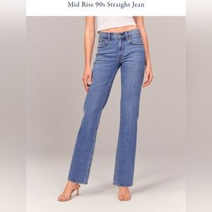 Abercrombie Mid Rise 90s Straight Jean